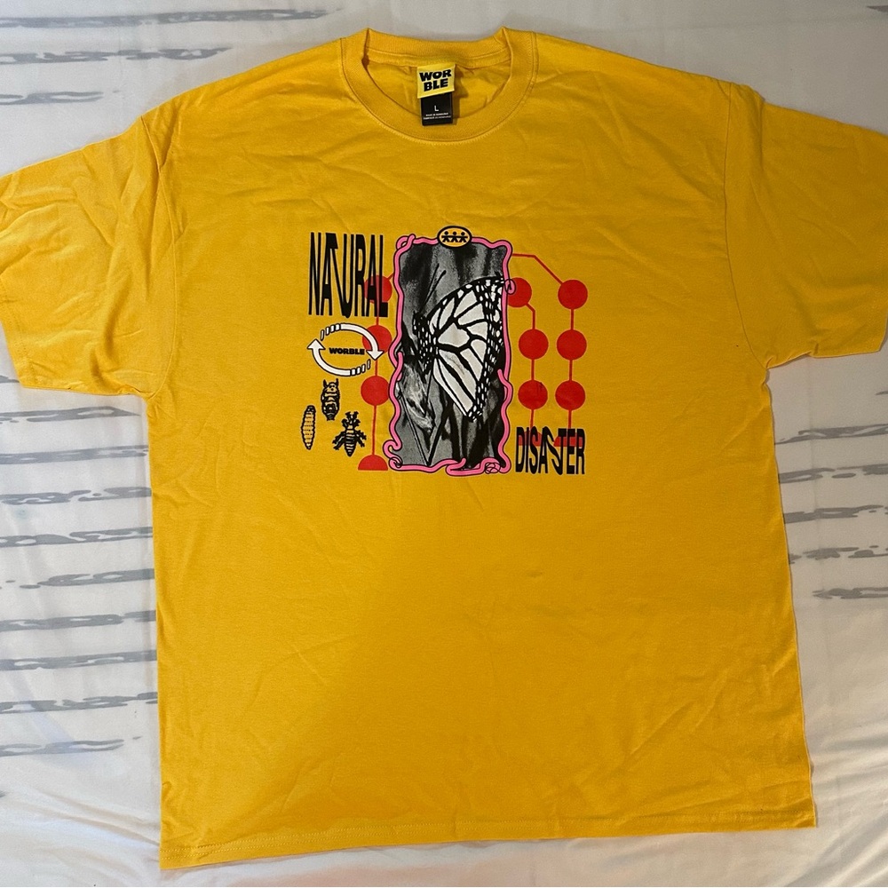 WORBLE Natural Disaster Yellow Heavyweight T-Shirt